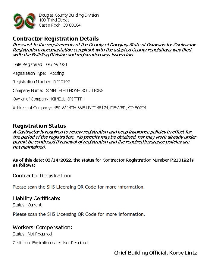 Douglas County - Contractor License 